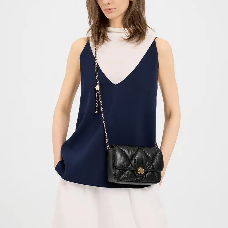 VANESSA HOGAN Top Grain Cow Leather Shoulder Bag, Crossbody Bag Regular Women's Multicolor-4