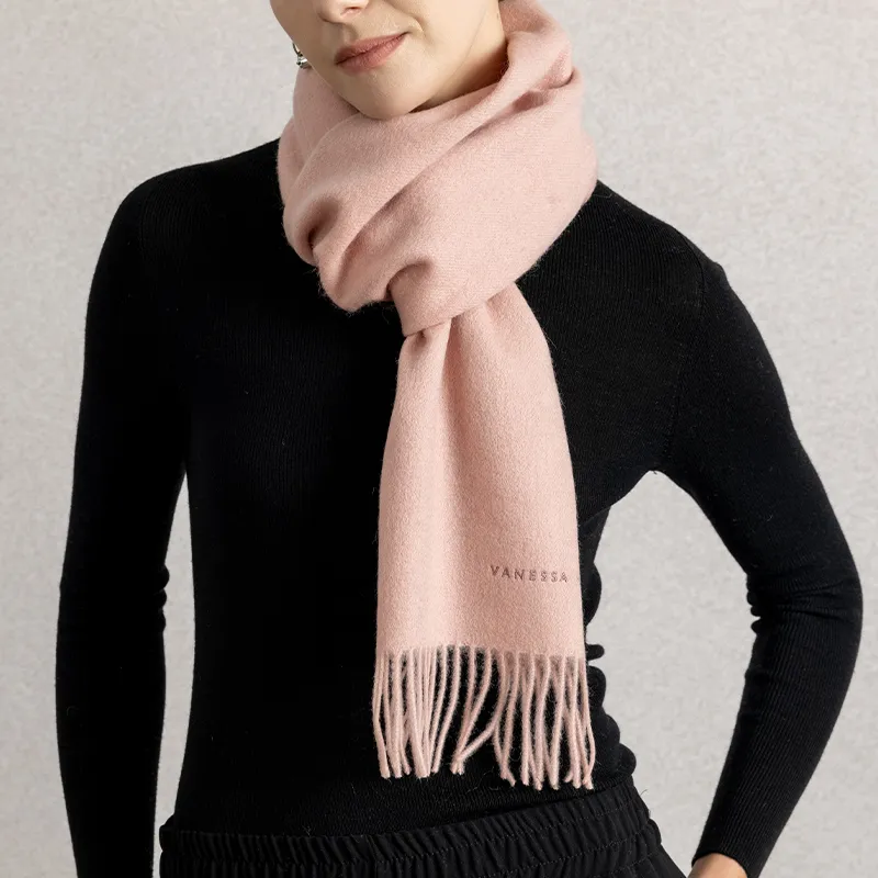VANESSA HOGAN 100% Wool Knit Scarves Unisex-4