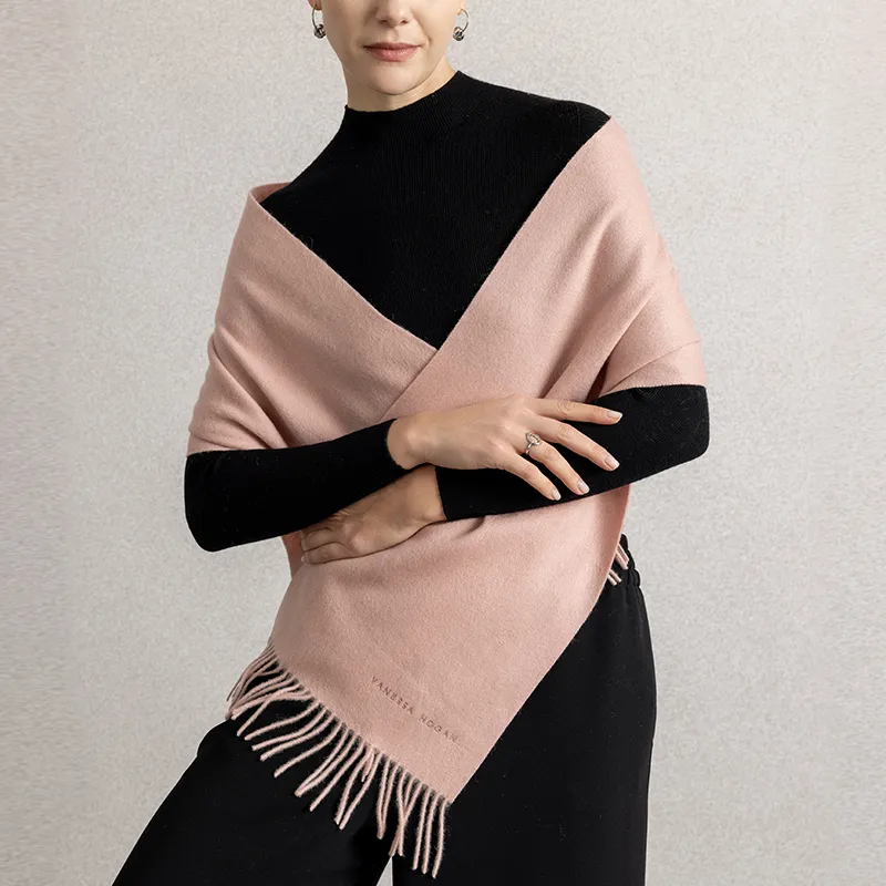 VANESSA HOGAN 100% Wool Knit Scarves Unisex-5