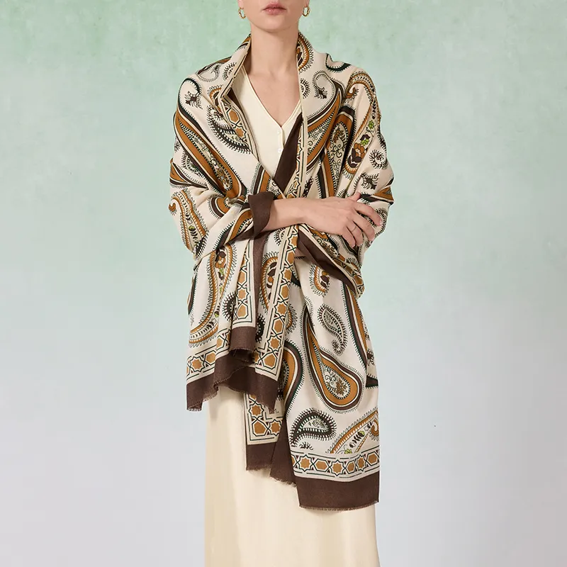 VANESSA HOGAN Wool Silk Scarves Women's-5