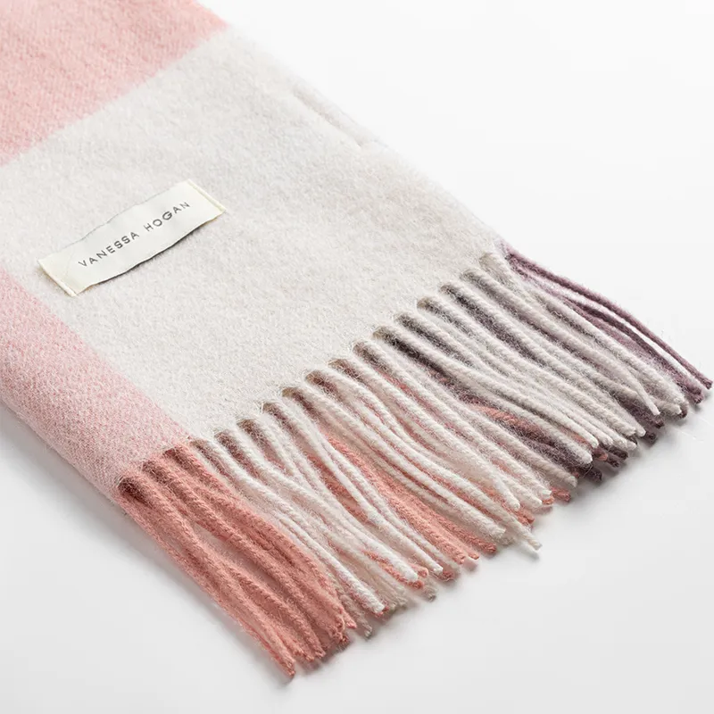 VANESSA HOGAN 100% Australian Wool Plaid Plush Yarn Shawl Cloak Unisex-15