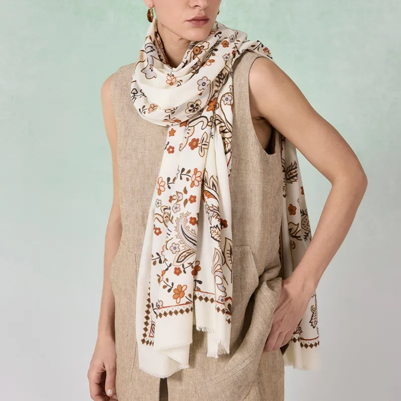VANESSA HOGAN Wool Silk Scarves Women's-10