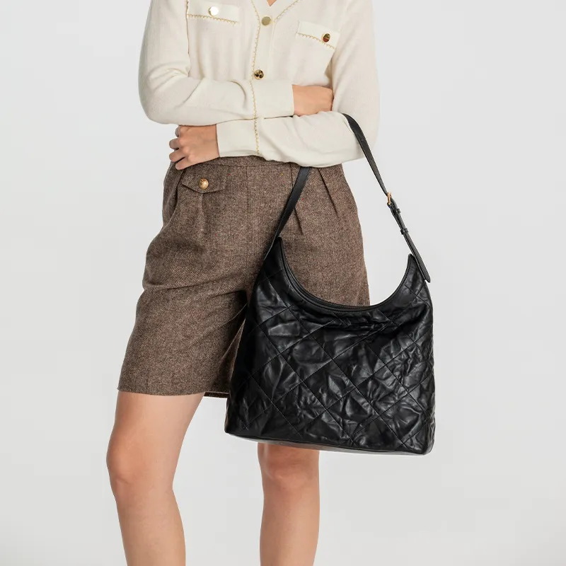 VANESSA HOGAN Cow Leather Hobo Shoulder Bag Women's-4