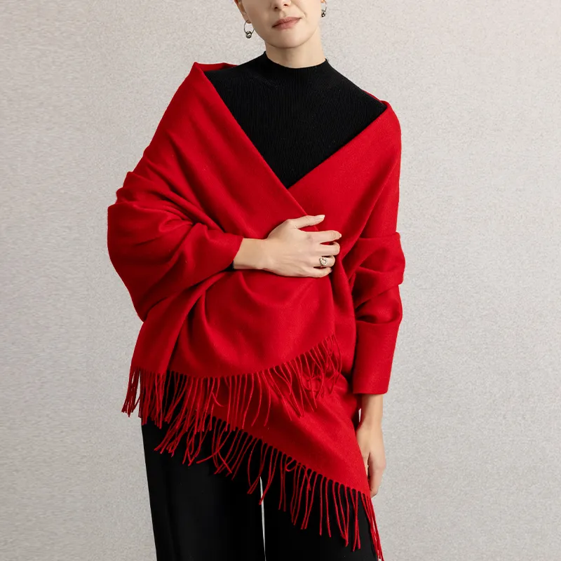 VANESSA HOGAN Plush Yarn Shawl Scarf Unisex-10
