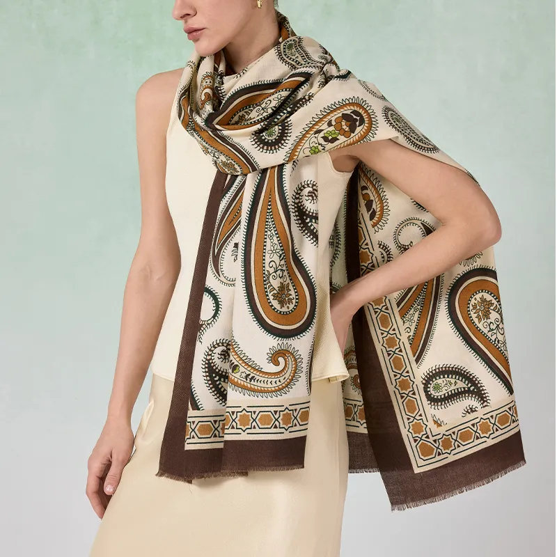 VANESSA HOGAN Wool Silk Scarves Women's-4