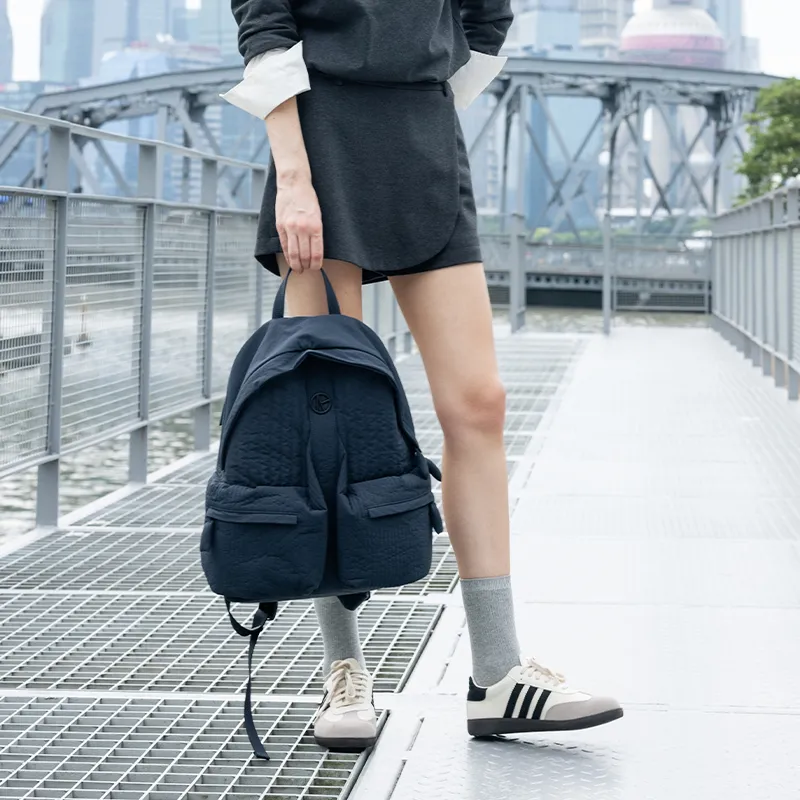 VANESSA HOGAN Fabric Backpack Regular Unisex Black Blue/Light Blue-10