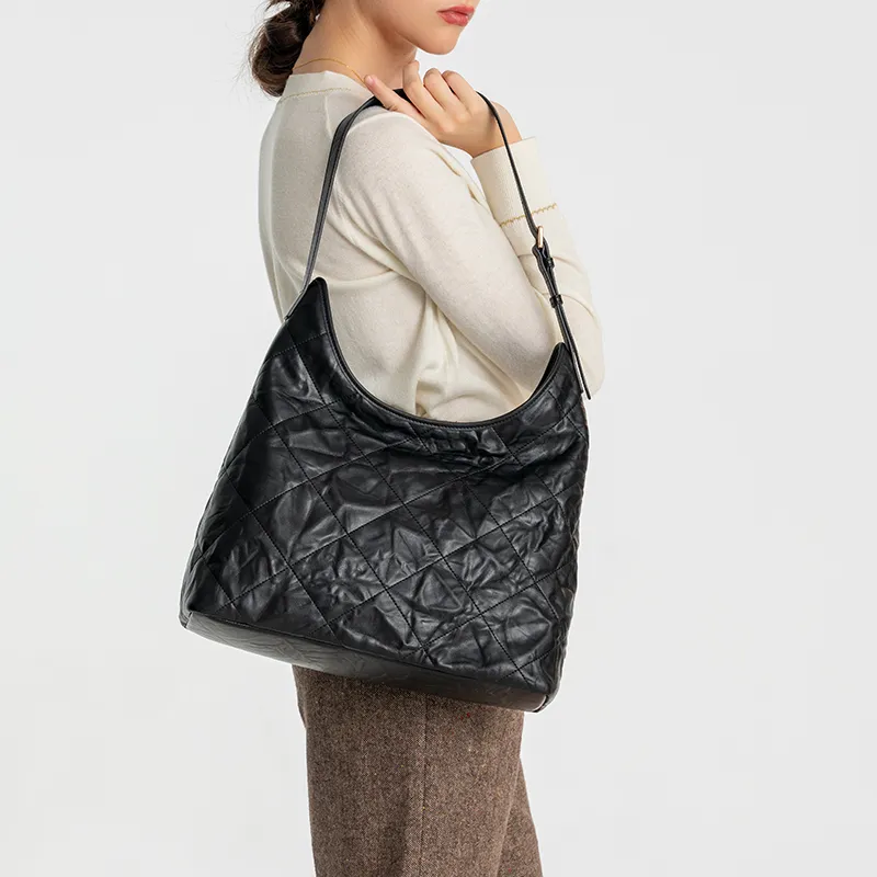 VANESSA HOGAN Cow Leather Hobo Shoulder Bag Women's-5