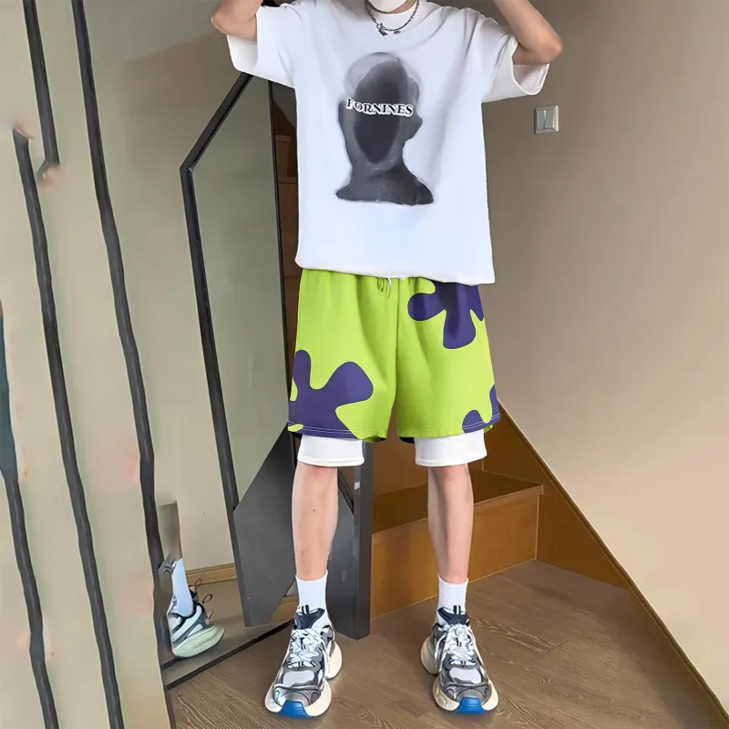 SUNSETMONENT Basketball Shorts Unisex Green-2