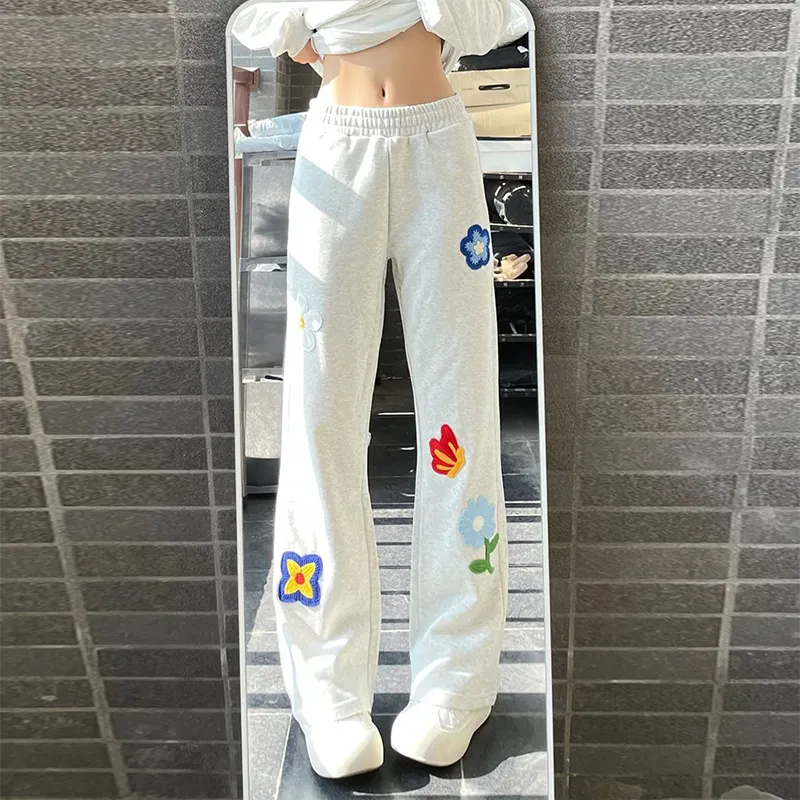SUNSETMONENT Casual Pants Unisex White-2