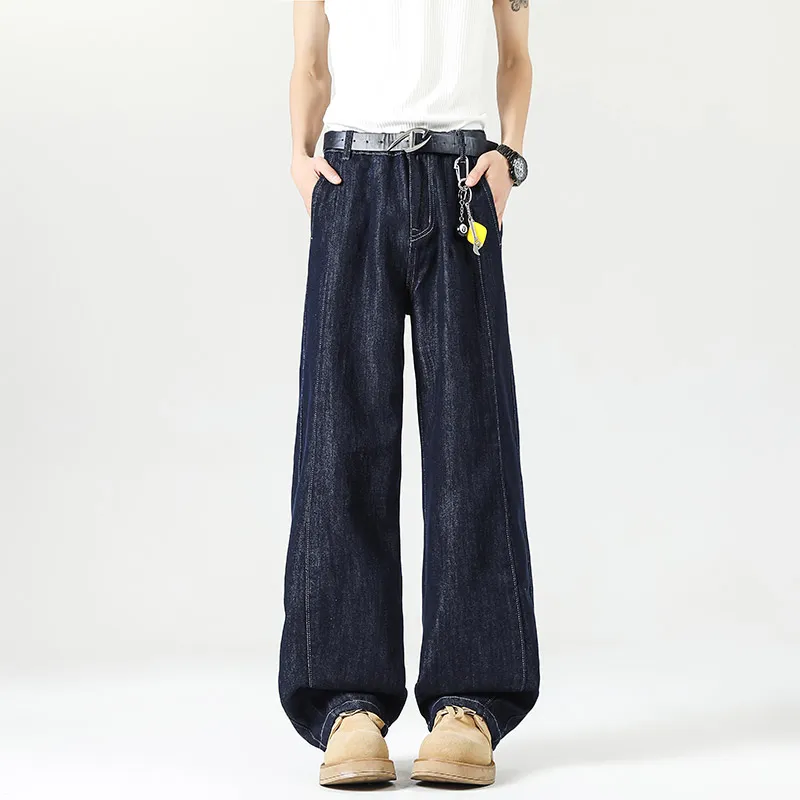SUNSETMONENT Jeans Unisex Original Denim Blue-3