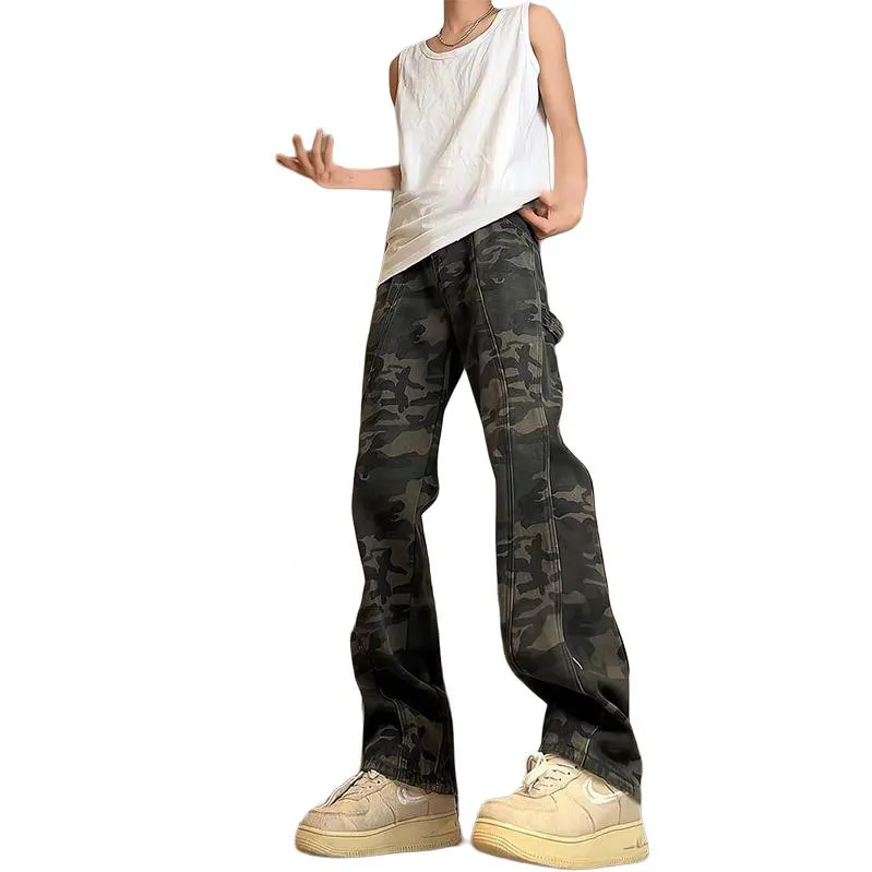 SUNSETMONENT Jeans Unisex Camouflage-4