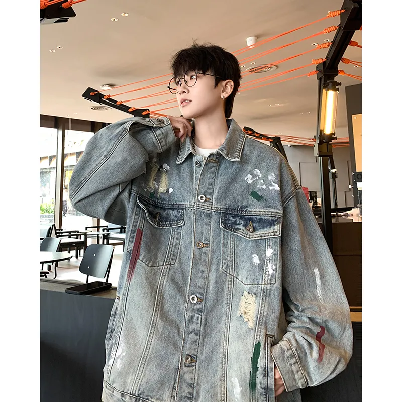 SUNSETMONENT Denim Jacket Unisex Blue-3