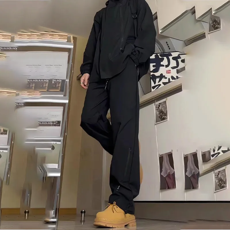 SUNSETMONENT Casual Pants Unisex Black-2
