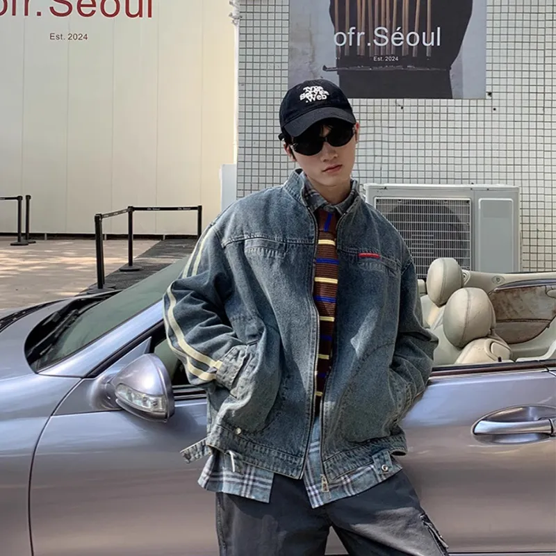 SUNSETMONENT Denim Jacket Unisex Blue-7