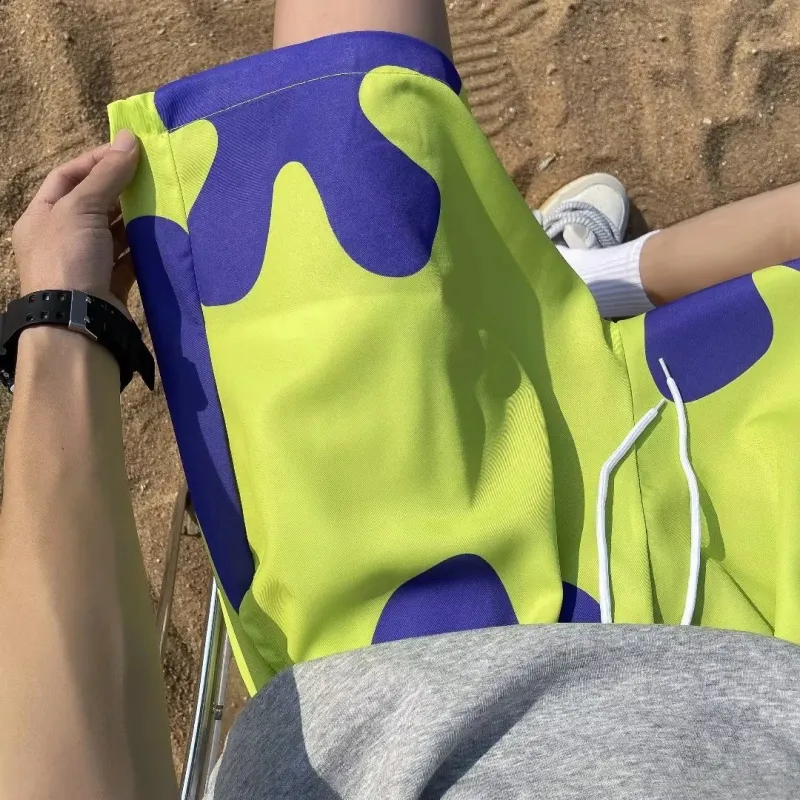 SUNSETMONENT Casual Shorts Unisex Green-3