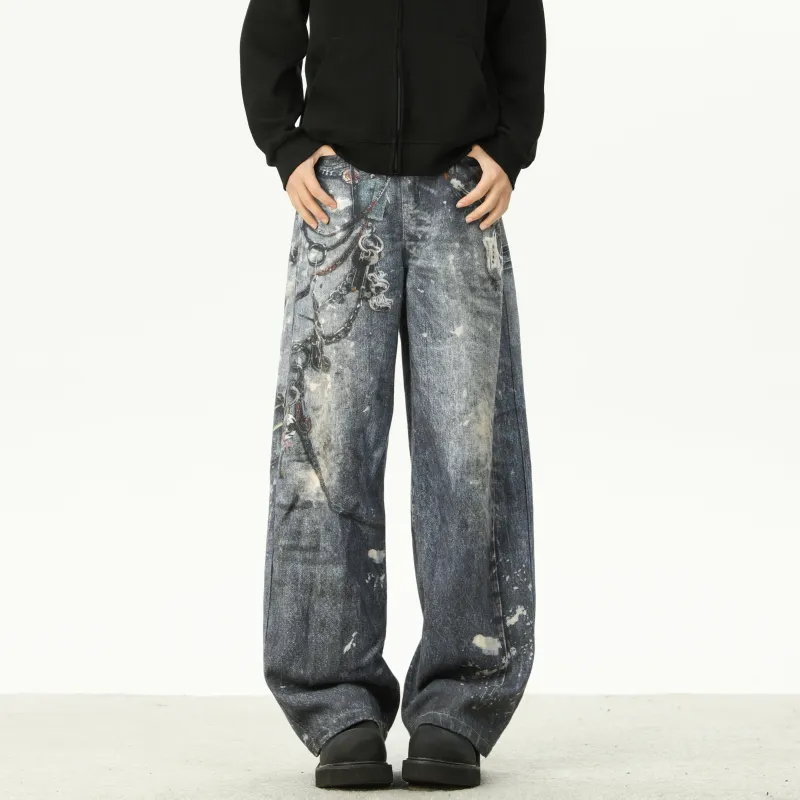 SUNSETMONENT Jeans Unisex Blue-3