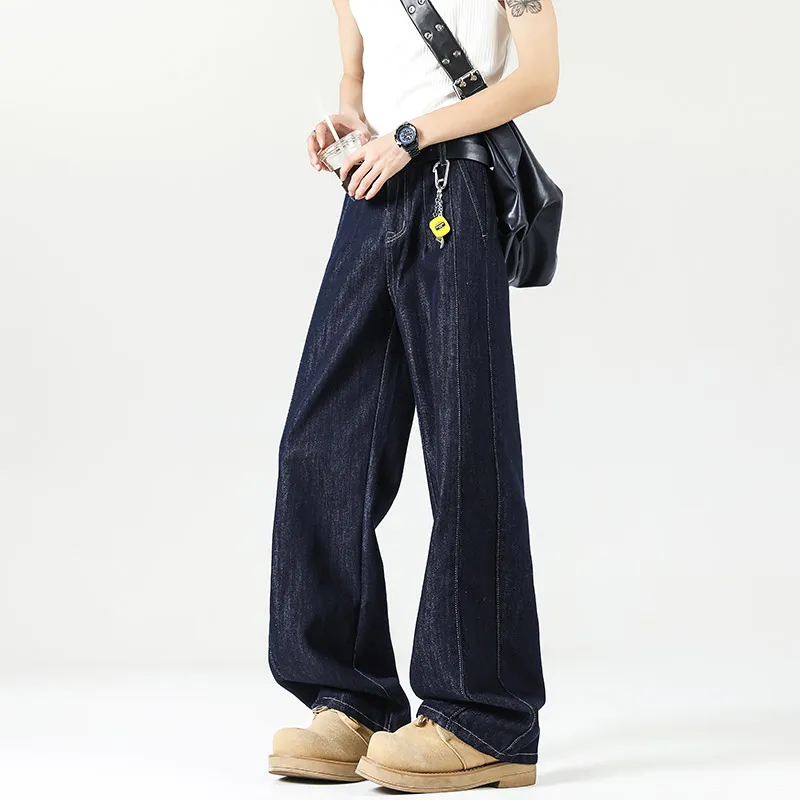 SUNSETMONENT Jeans Unisex Original Denim Blue-4