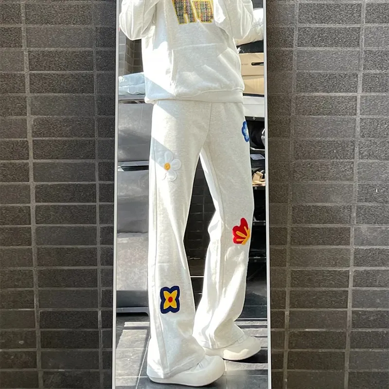 SUNSETMONENT Casual Pants Unisex White-6