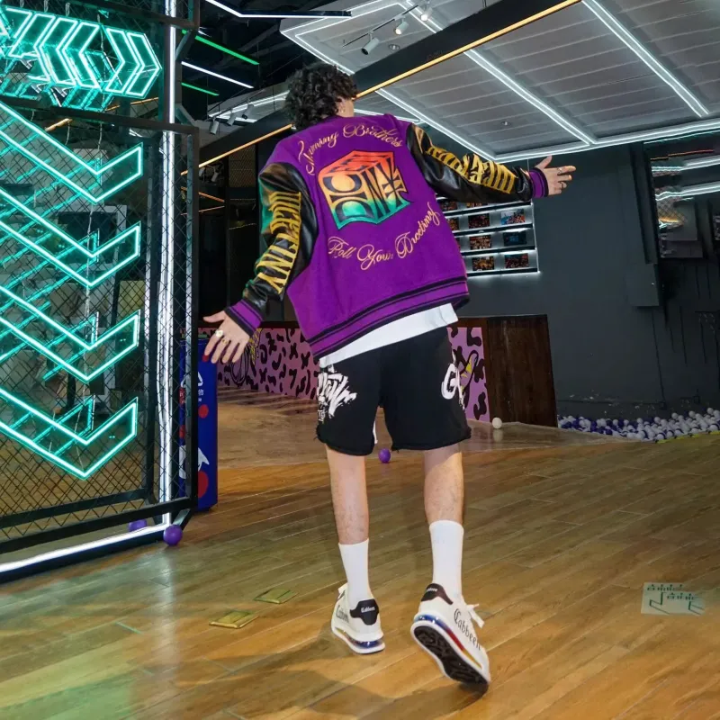 SUNSETMONENT Baseball Jacket Unisex Purple-3