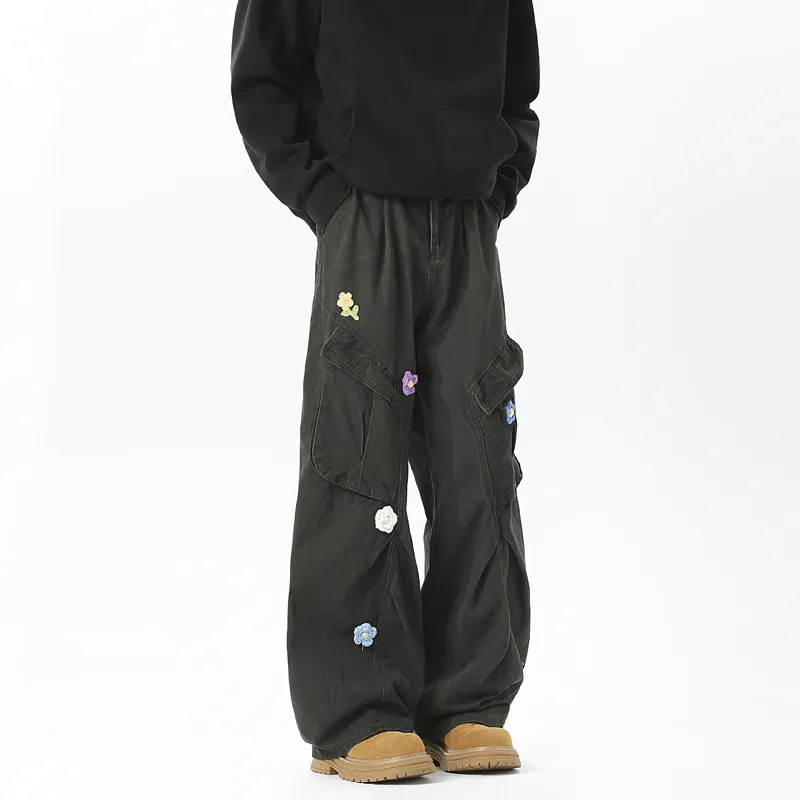SUNSETMONENT Casual Pants Unisex Army Green-2