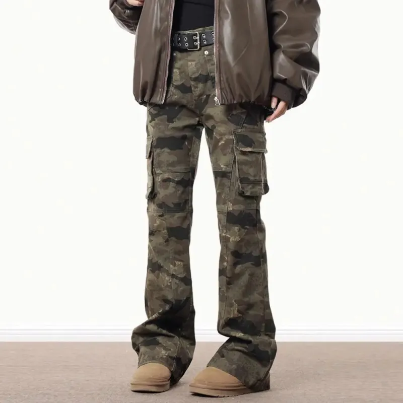 SUNSETMONENT Jeans Unisex Camouflage-7