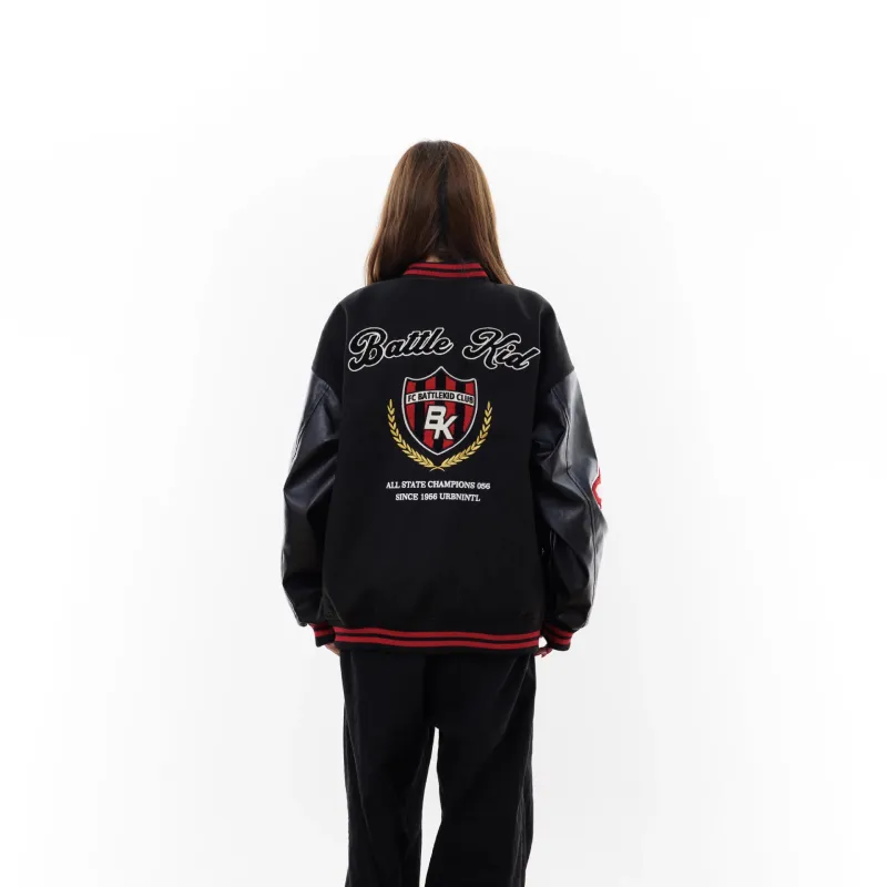 SUNSETMONENT Baseball Jacket Unisex Black-2