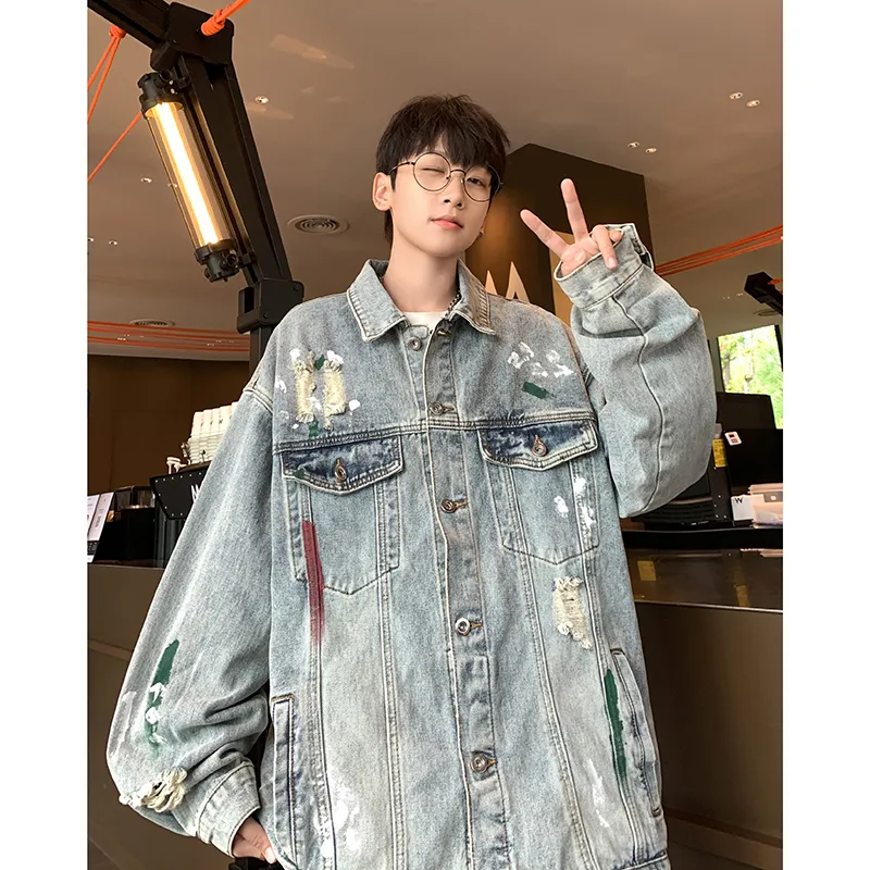 SUNSETMONENT Denim Jacket Unisex Blue-2