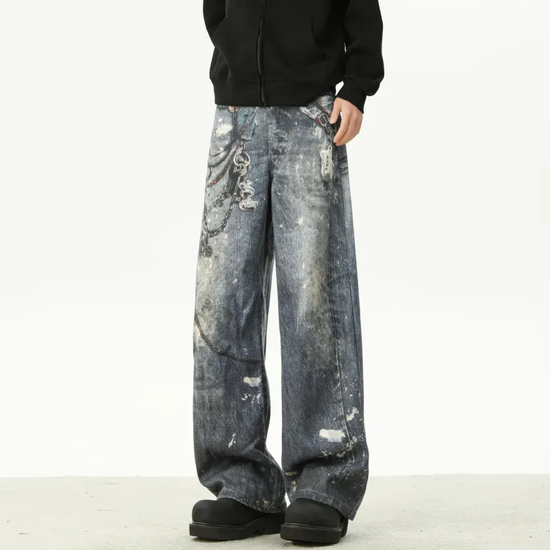 SUNSETMONENT Jeans Unisex Blue-2