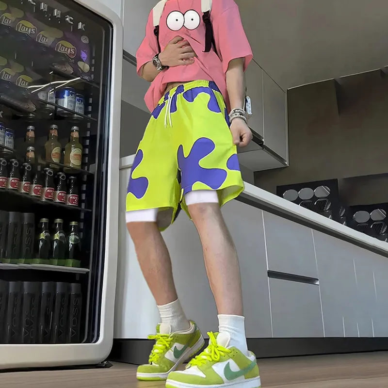 SUNSETMONENT Casual Shorts Unisex Green-6