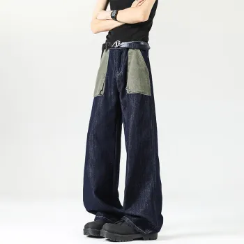 SUNSETMONENT Jeans Unisex Original Denim Blue
