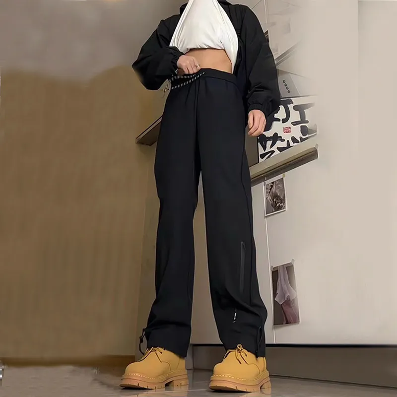 SUNSETMONENT Casual Pants Unisex Black-4