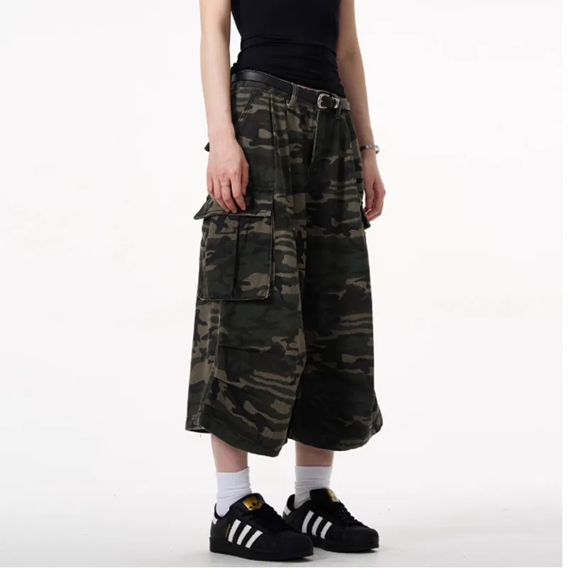 SUNSETMONENT Denim Shorts Unisex Green-1