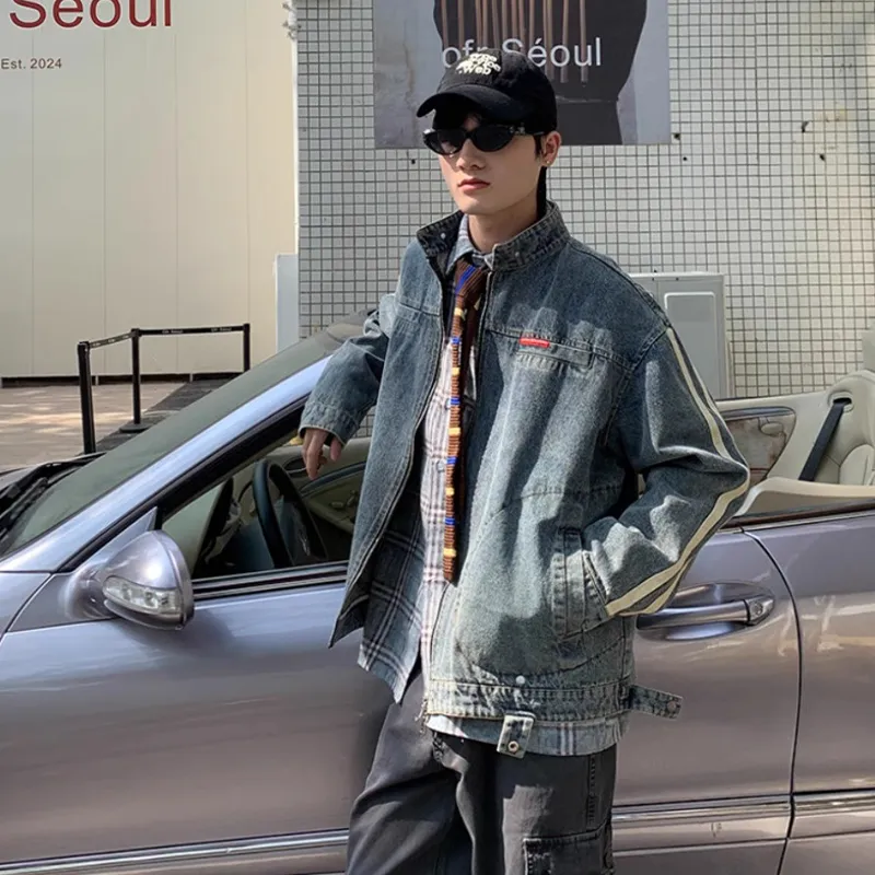 SUNSETMONENT Denim Jacket Unisex Blue-5
