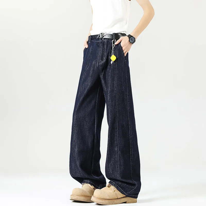 SUNSETMONENT Jeans Unisex Original Denim Blue-6