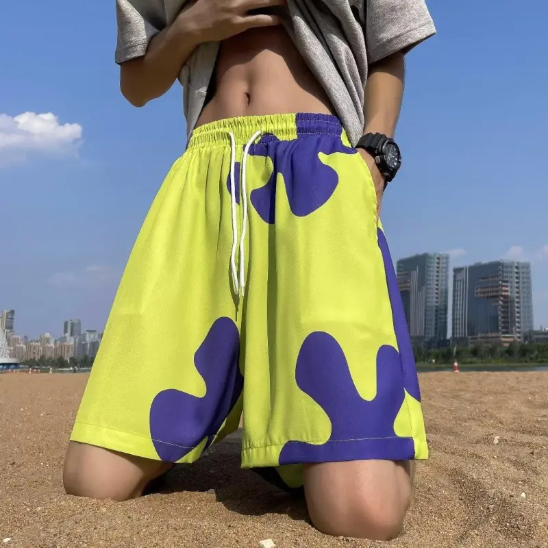SUNSETMONENT Casual Shorts Unisex Green-2