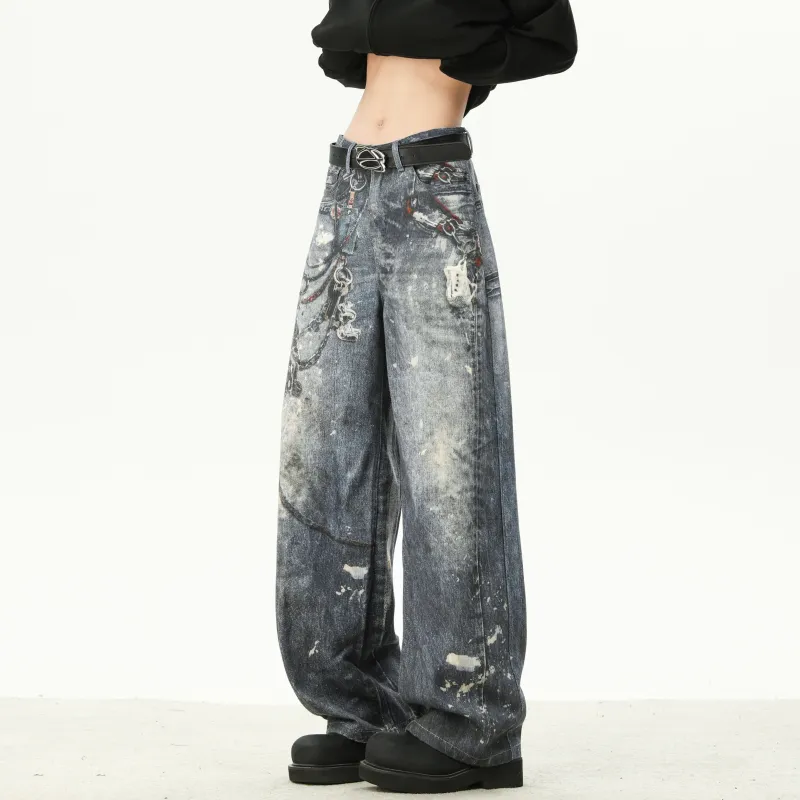 SUNSETMONENT Jeans Unisex Blue-4