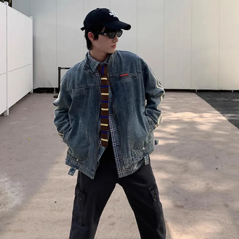 SUNSETMONENT Denim Jacket Unisex Blue-4