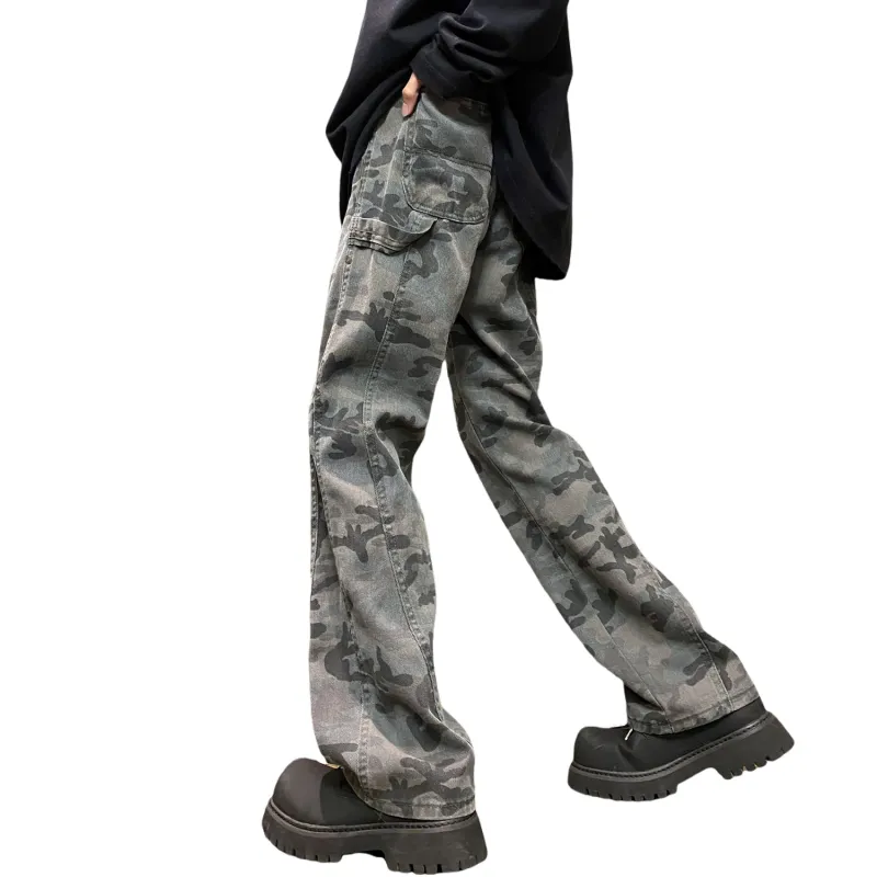 SUNSETMONENT Jeans Unisex Camouflage Black-1