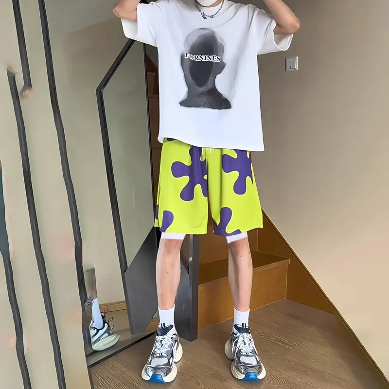 SUNSETMONENT Basketball Shorts Unisex Green-4