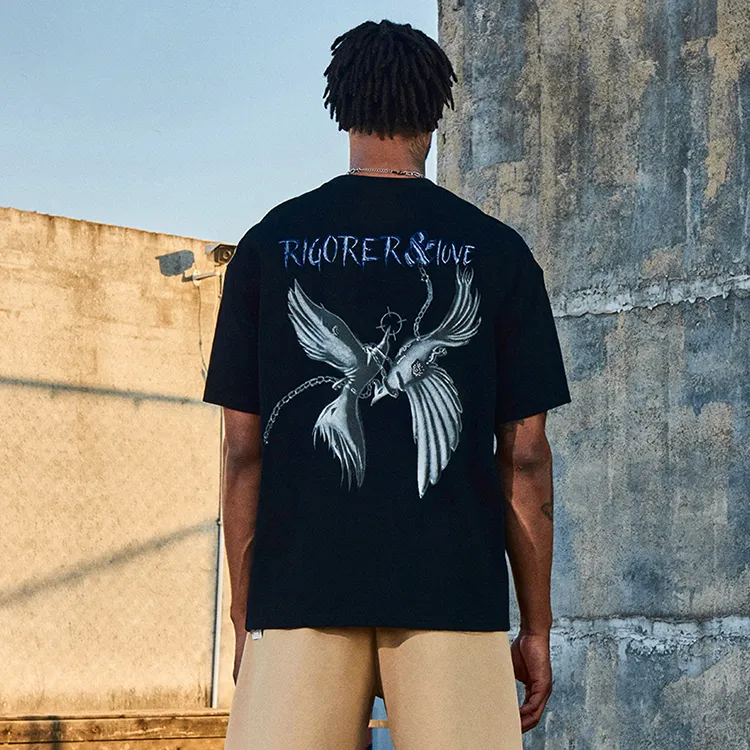 RIGORER Crew Neck Short Sleeved T Shirts Unisex-7