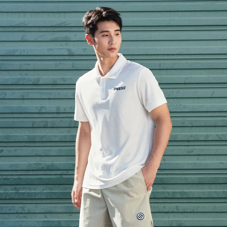RIGORER Short Sleeved Vintage Polo Shirt Unisex-15