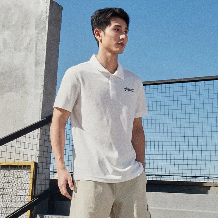RIGORER Short Sleeved Vintage Polo Shirt Unisex-12