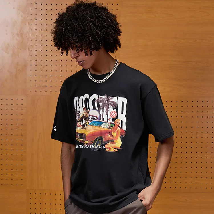 RIGORER Summer Short Sleeved Couple T Shirt Unisex-8