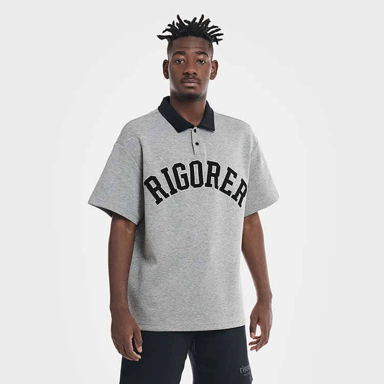 RIGORER Short Sleeved Vintage Polo Shirt Unisex-17
