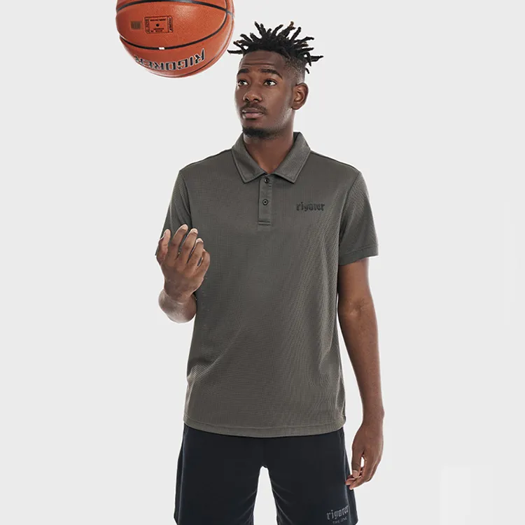 RIGORER Short Sleeved Vintage Polo Shirt Unisex-20