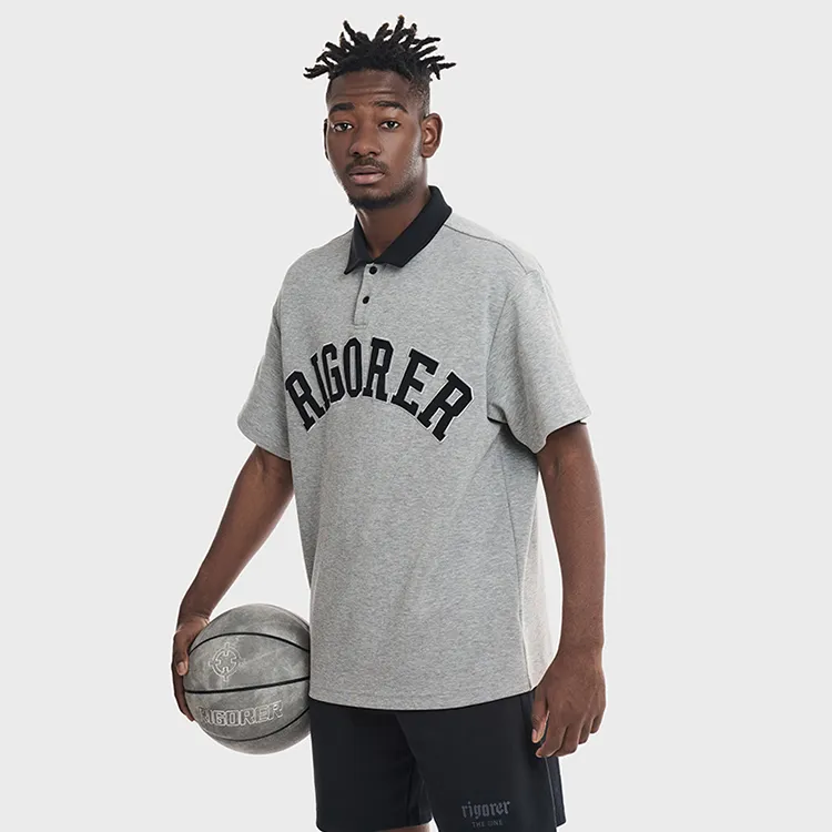 RIGORER Short Sleeved Vintage Polo Shirt Unisex-14