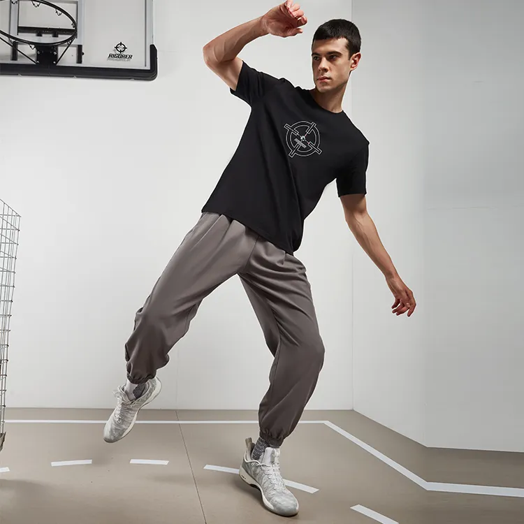 RIGORER Loose Fit Casual Versatile Knitted Sweatpants Men's-13