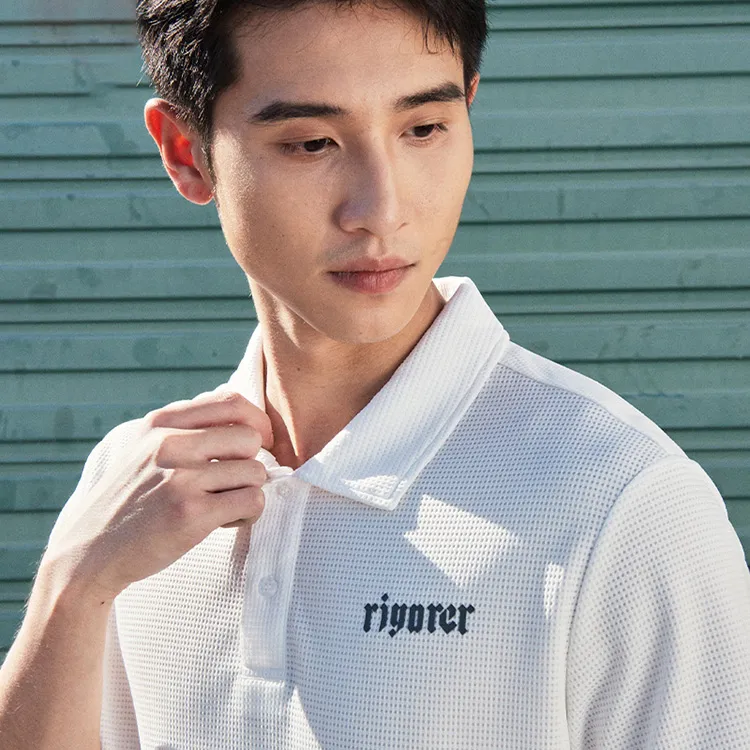 RIGORER Short Sleeved Vintage Polo Shirt Unisex-10