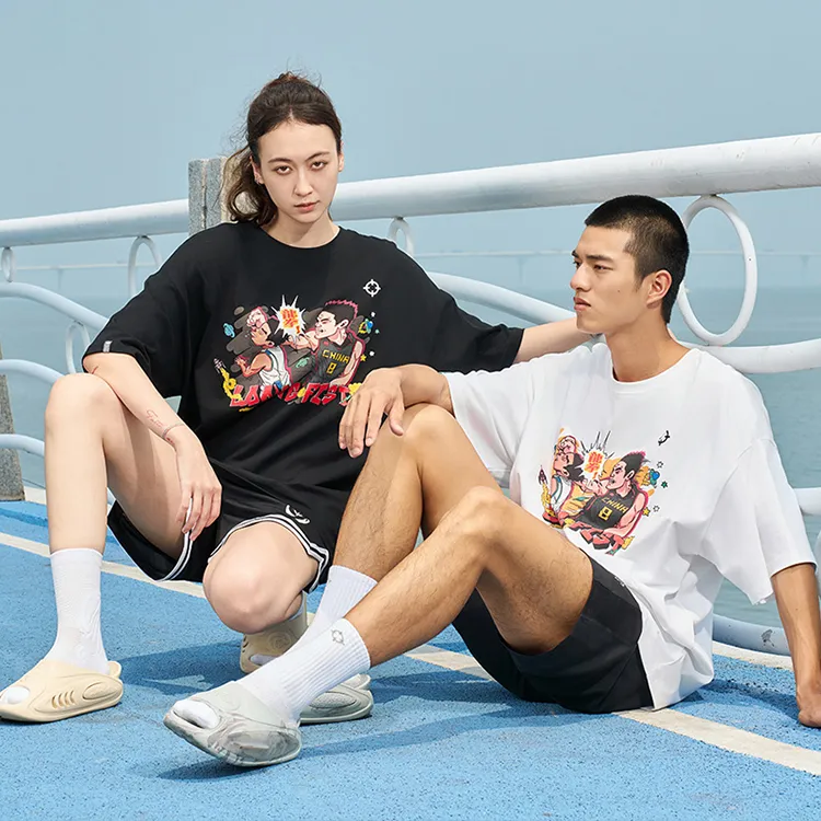 RIGORER Crew Neck Couple Short Sleeved T Shirts Unisex-21