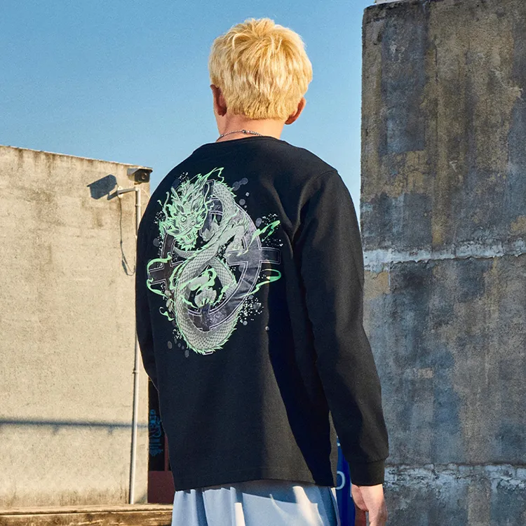 RIGORER Crew Neck Long Sleeved T Shirt Unisex-3